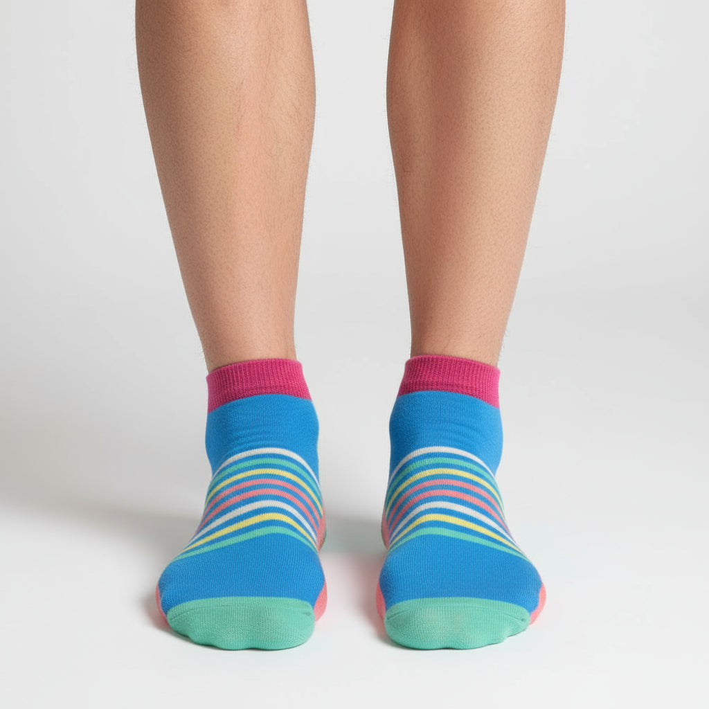 Striped Colorful Vibrant Ankle Socks