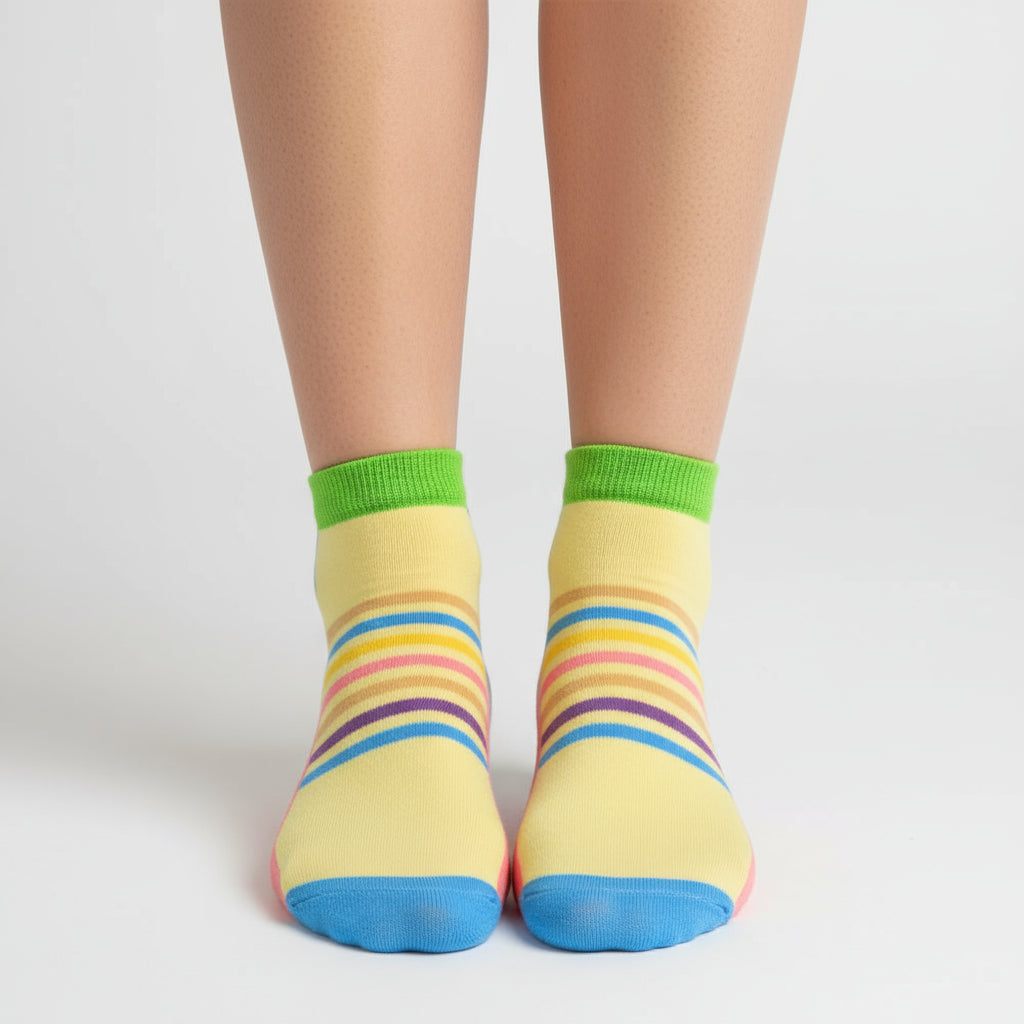 Striped Colorful Vibrant Ankle Socks