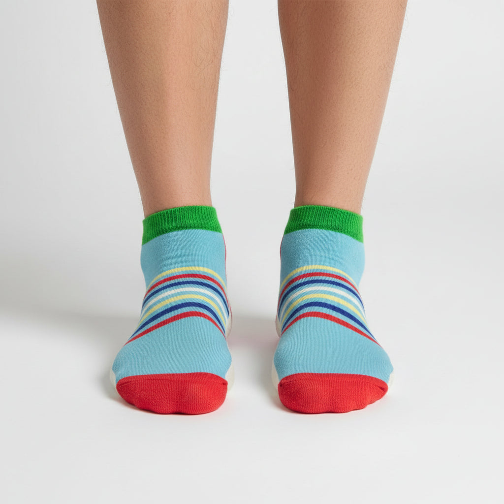 Striped Colorful Vibrant Ankle Socks