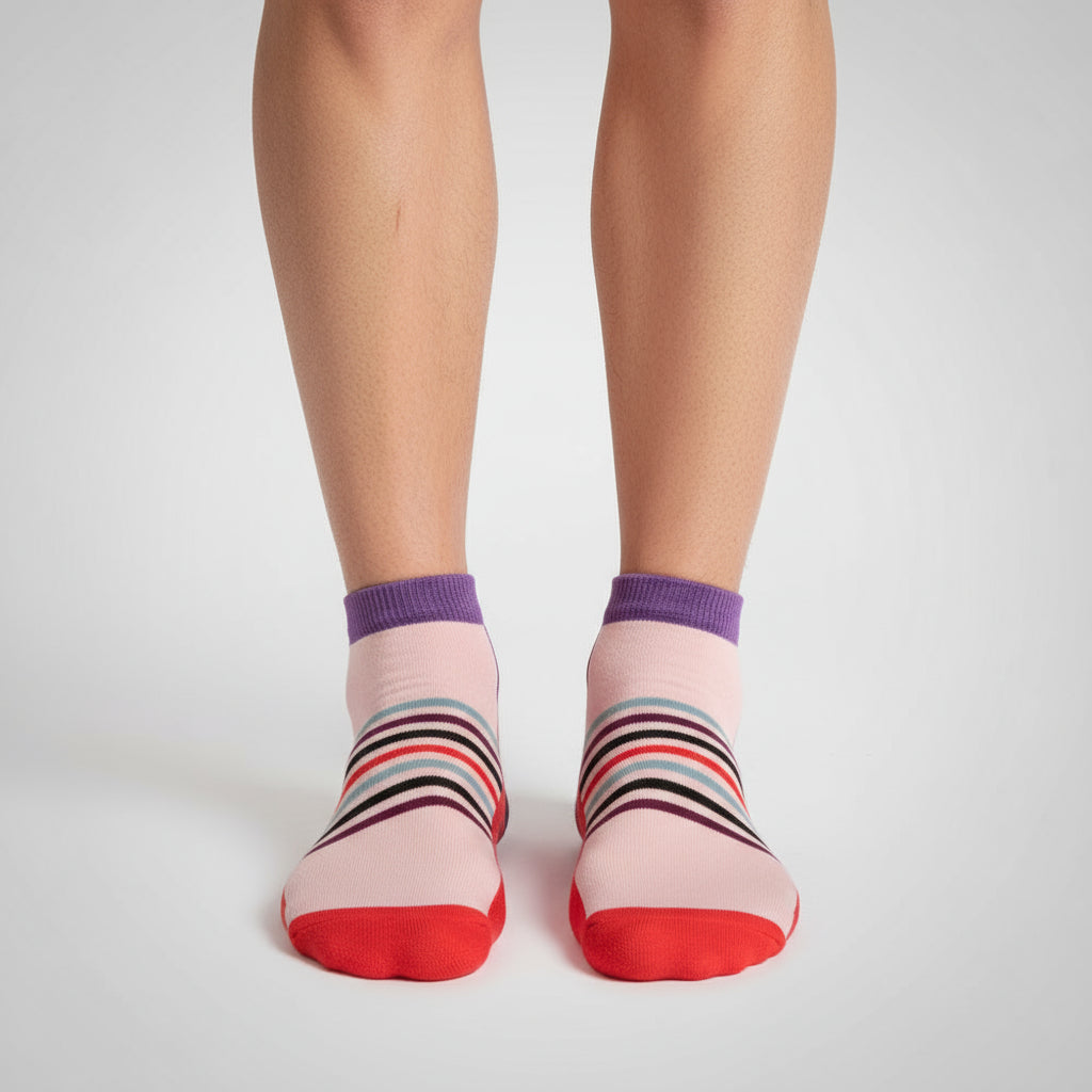 Striped Colorful Vibrant Ankle Socks