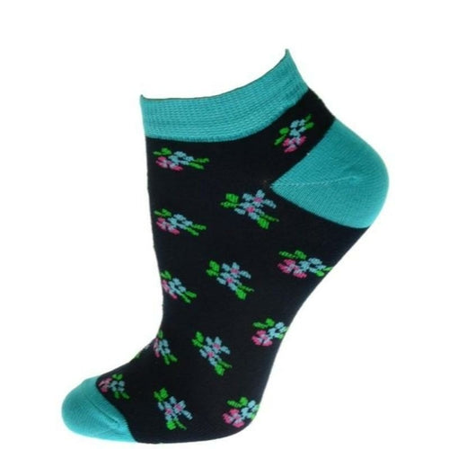Floral Pattern Ankle Low Cut Socks