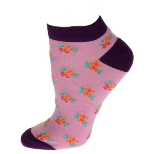Floral Pattern Ankle Low Cut Socks
