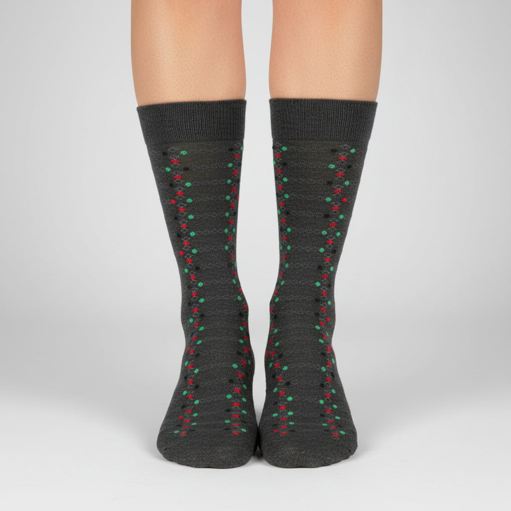 Dress Casual Geometric Pattern Crew Socks