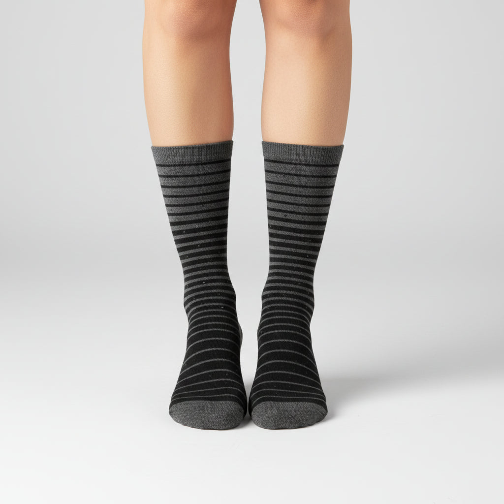 Women's Stripe Cotton Crew Socks