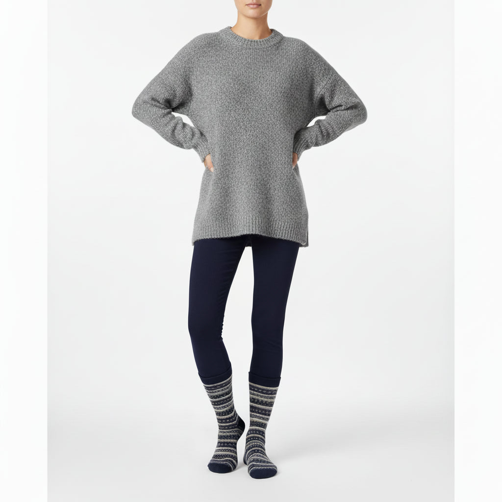 Flower Pattern Women's Mid Length Socks