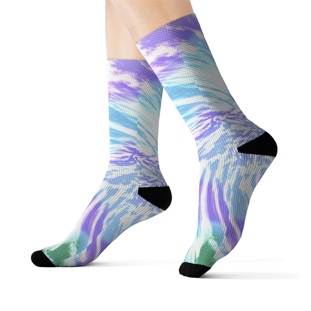Purple Tie Dye Socks