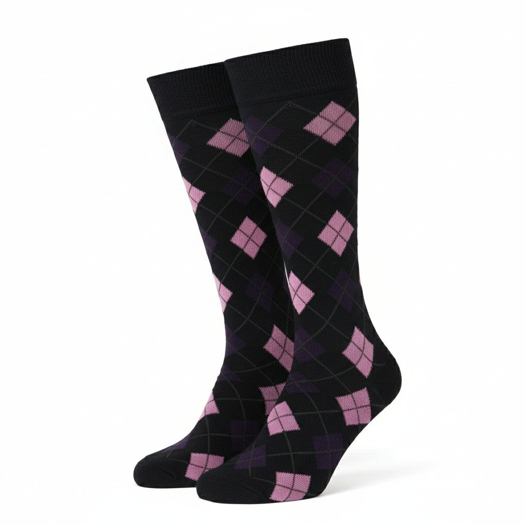 Women's Classy Argyle Knee High Socks