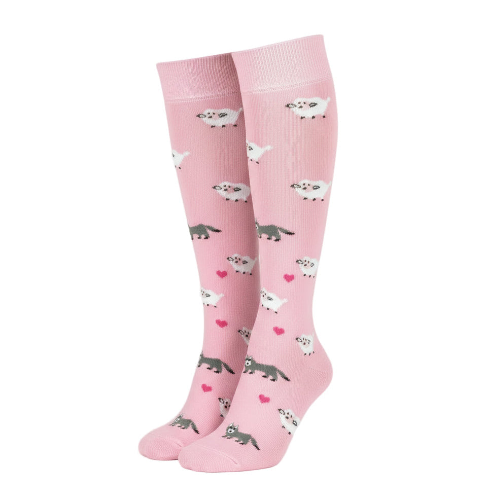 Women's Lamb Design Knee High Socks