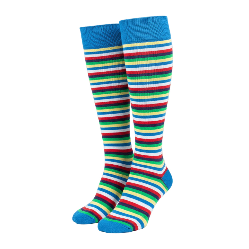 Women's Cobalt Stripe Knee High Socks