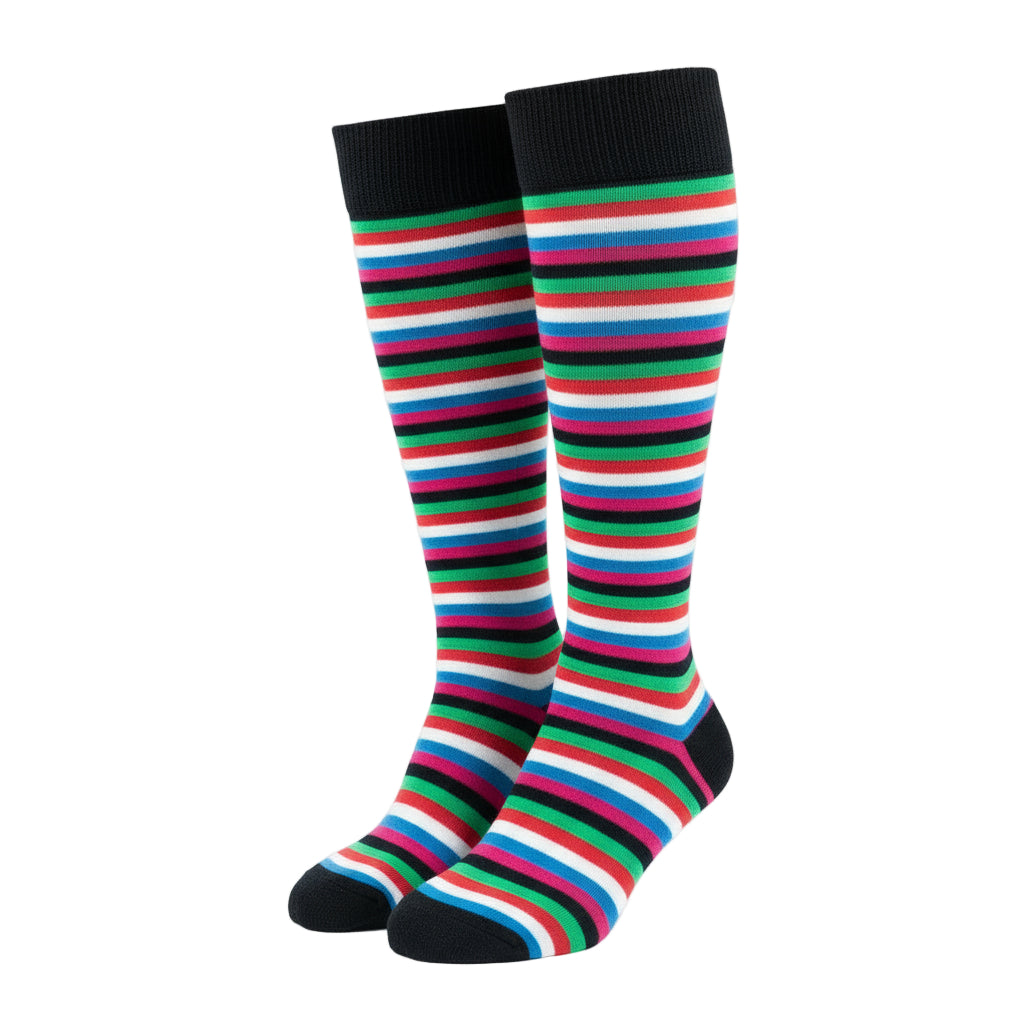 Women's Blackish Stripe Knee High Socks