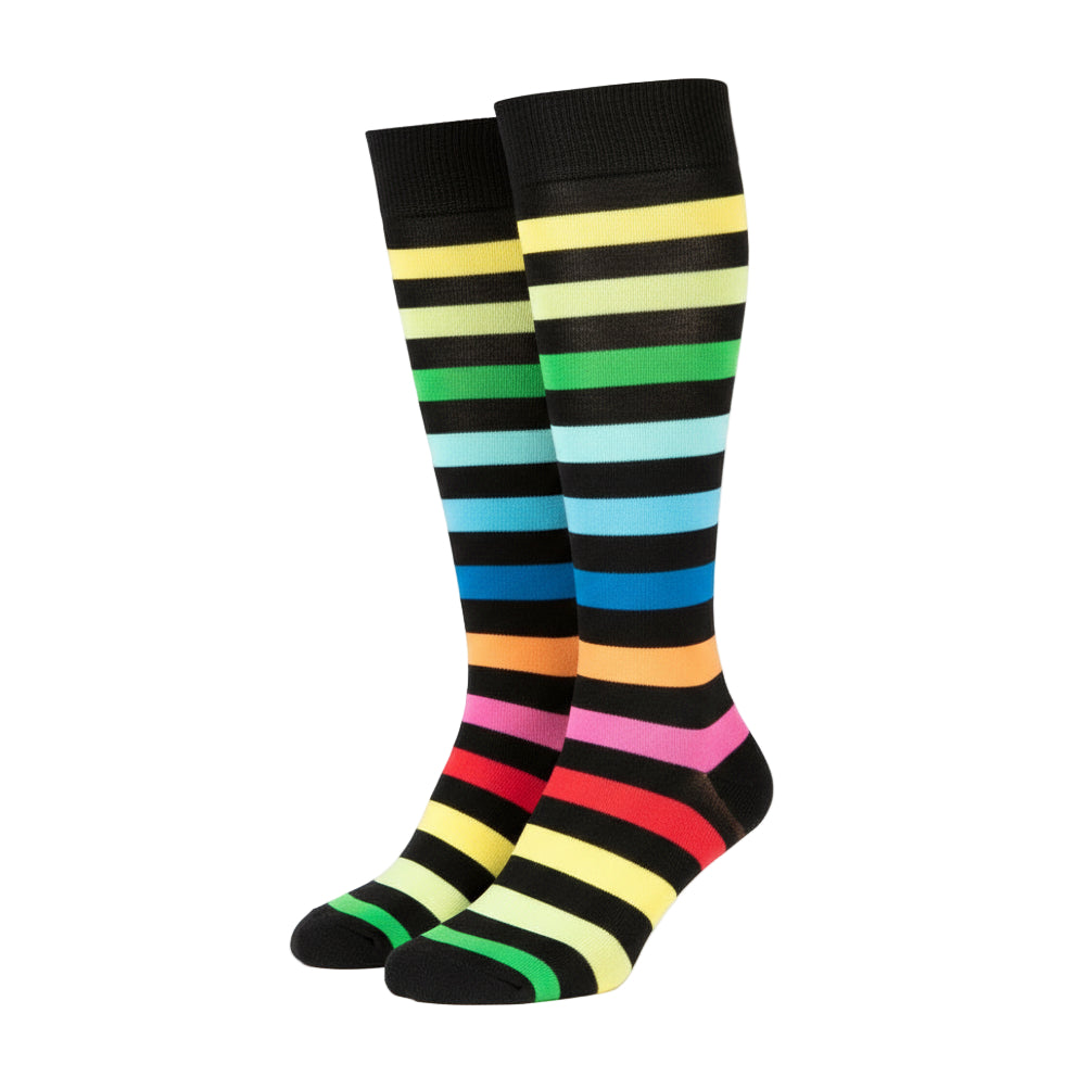 Rainbow Multistripe Knee High Socks