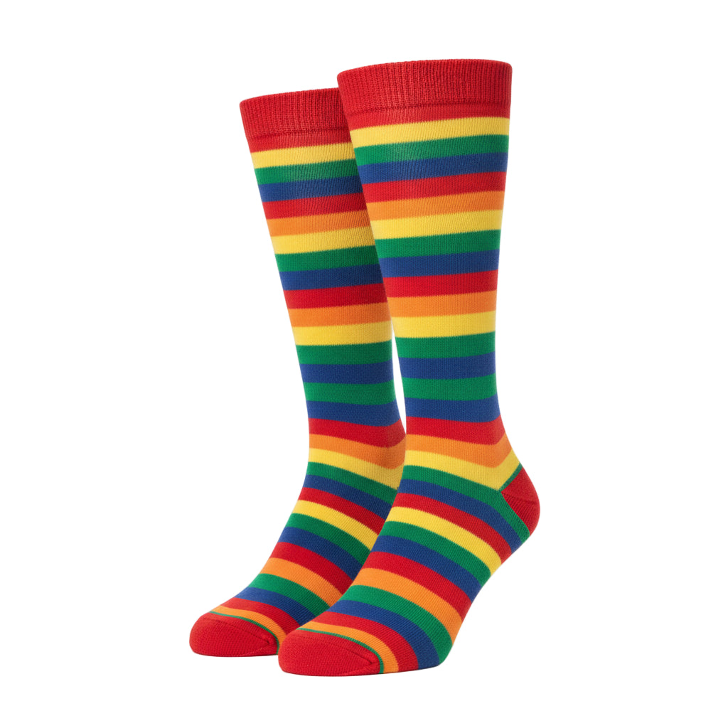 Rainbow Stripe Knee High Socks