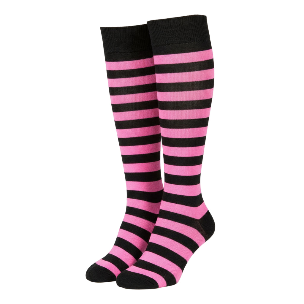 Flamingo Stripe Knee High Socks