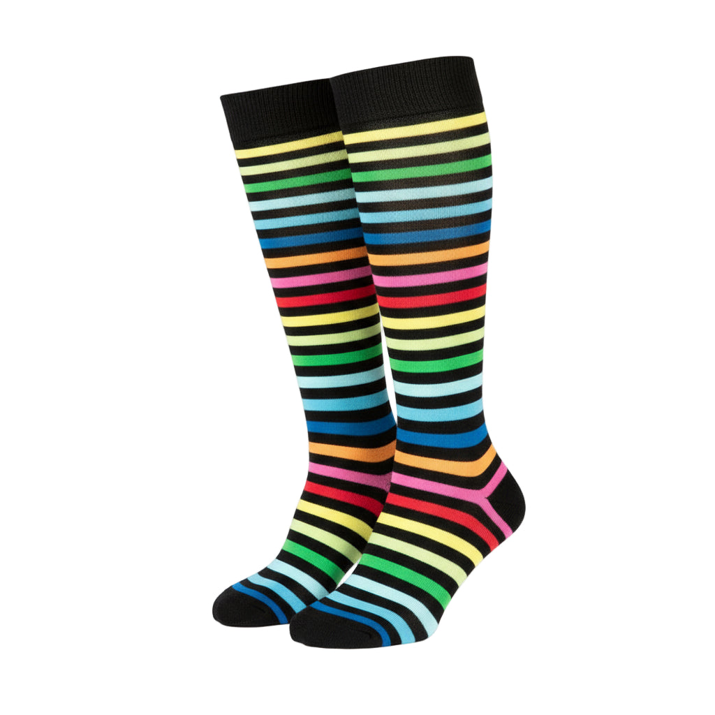 Splashy Stripe Knee High Socks