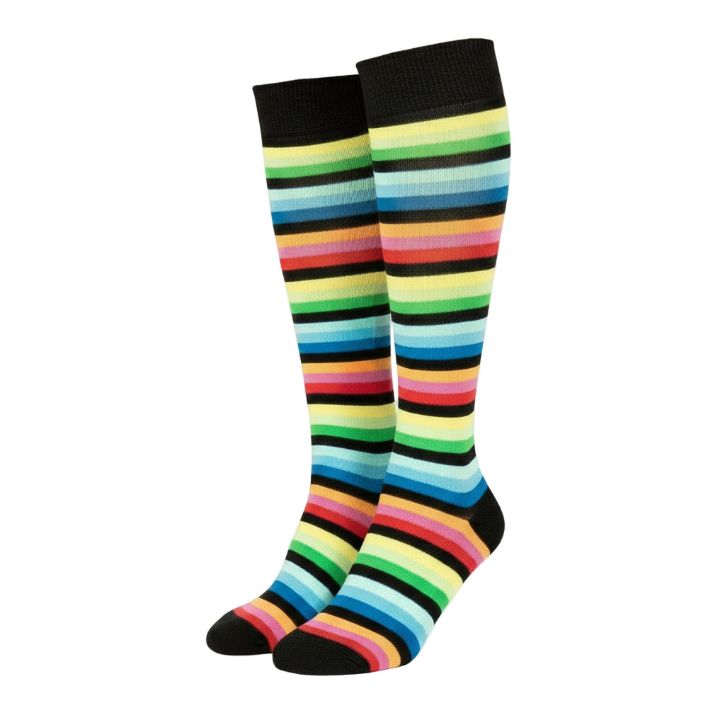 Multicolor Stripe Knee High Socks
