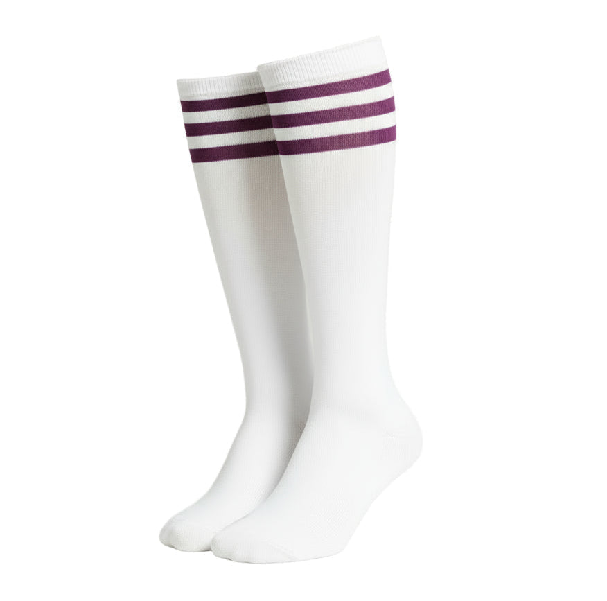Purple Stripe Knee High Socks