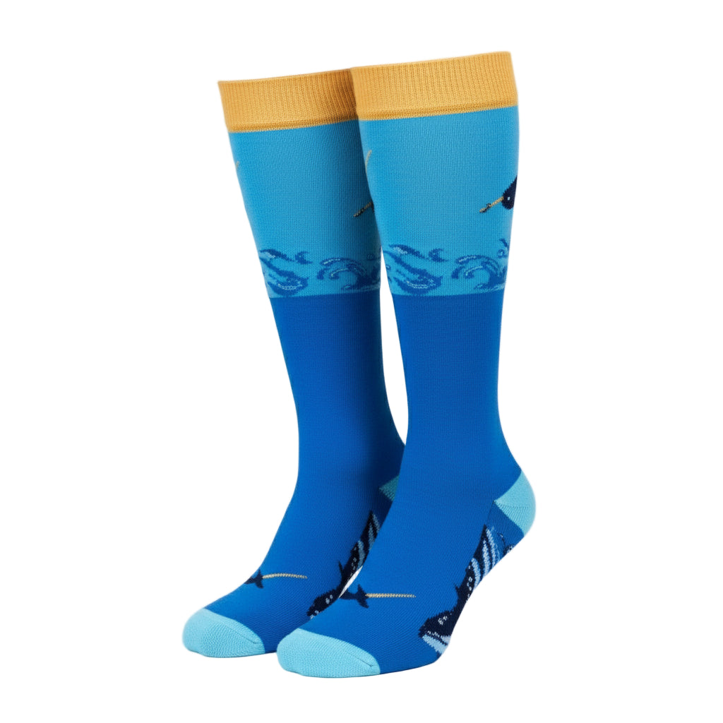 Women's Narwhal Design Knee High Socks