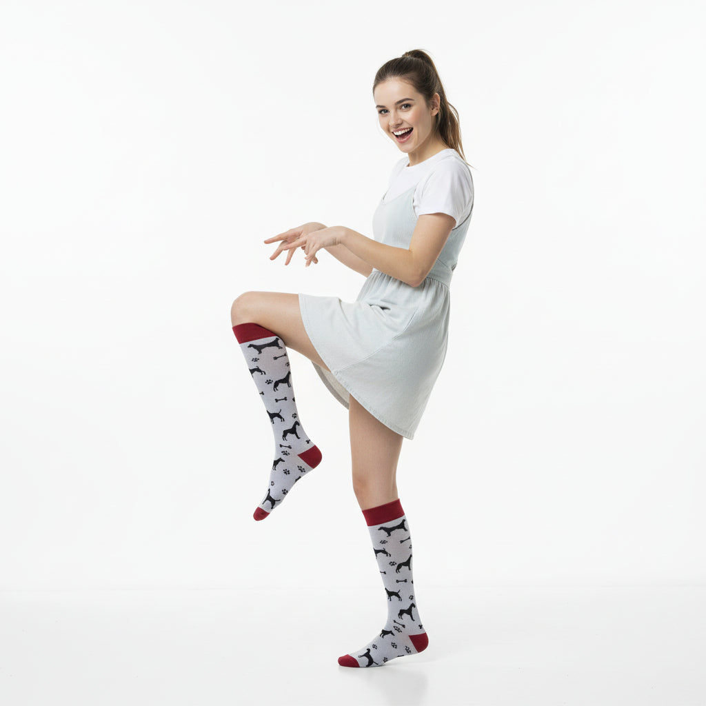 Women's Shadow Dog  Knee High Socks
