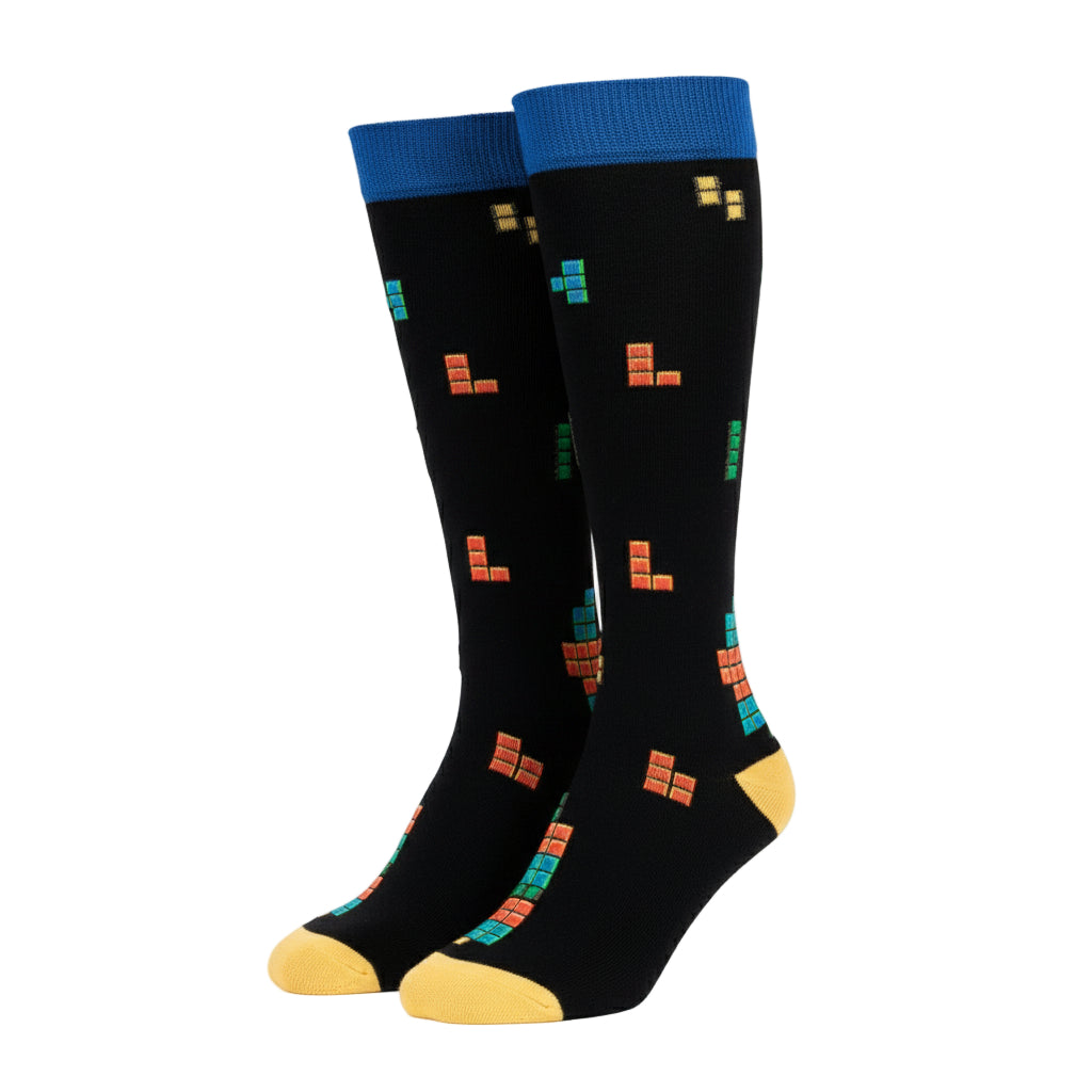 Women's Blocks Design Knee High Socks