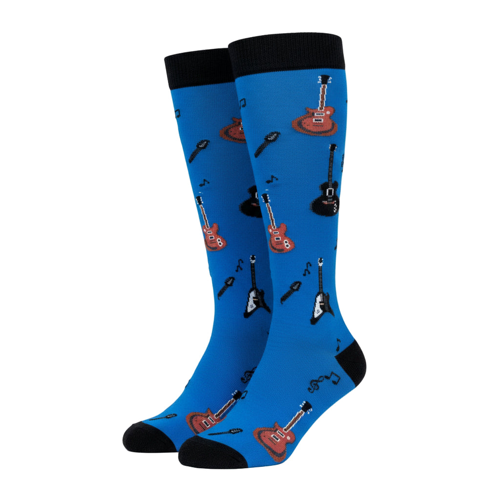 Guitar Design Knee High Socks