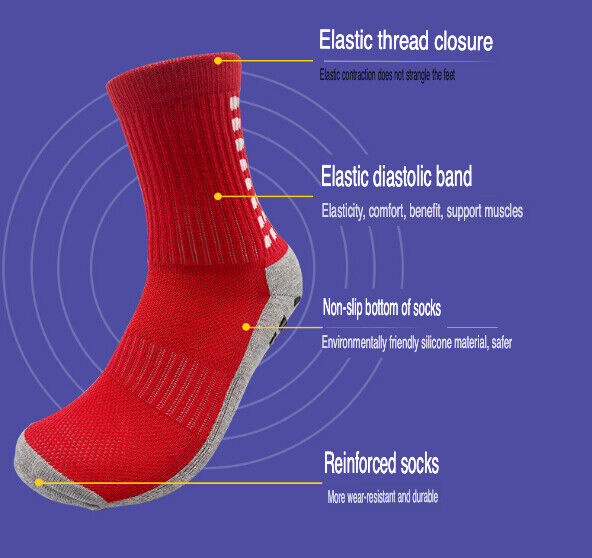 3-Pack Anti-Slip Sport Socks with Grip