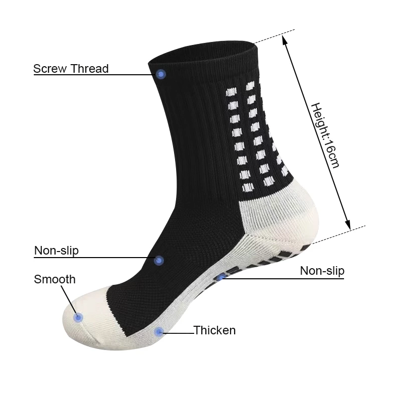 3-Pack Anti-Slip Sport Socks with Grip