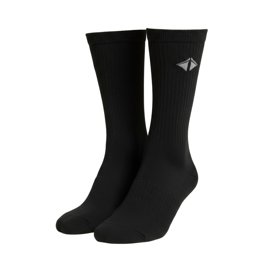 4-Pack Athletic Black Crew Socks