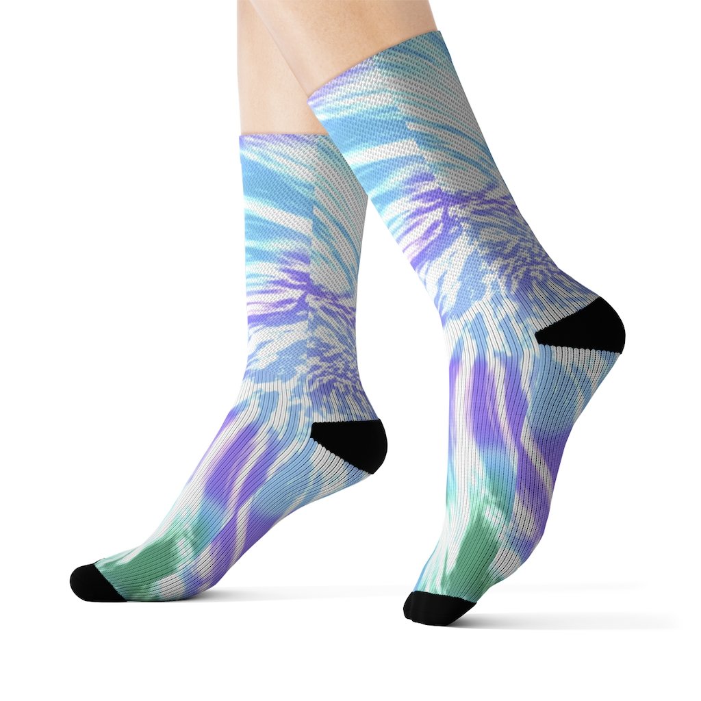Purple Tie Dye Socks