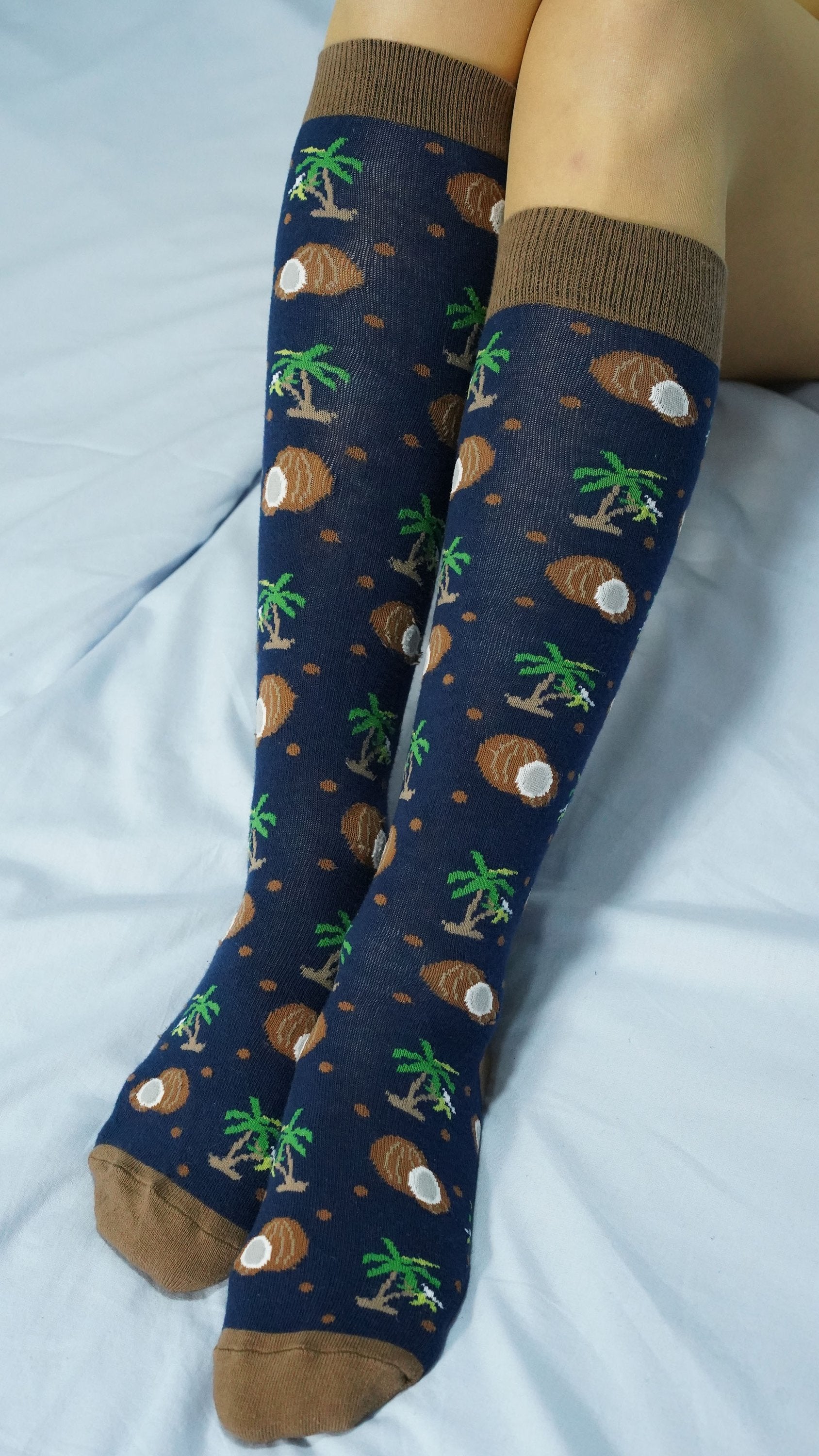 Coconut Design Knee High Socks