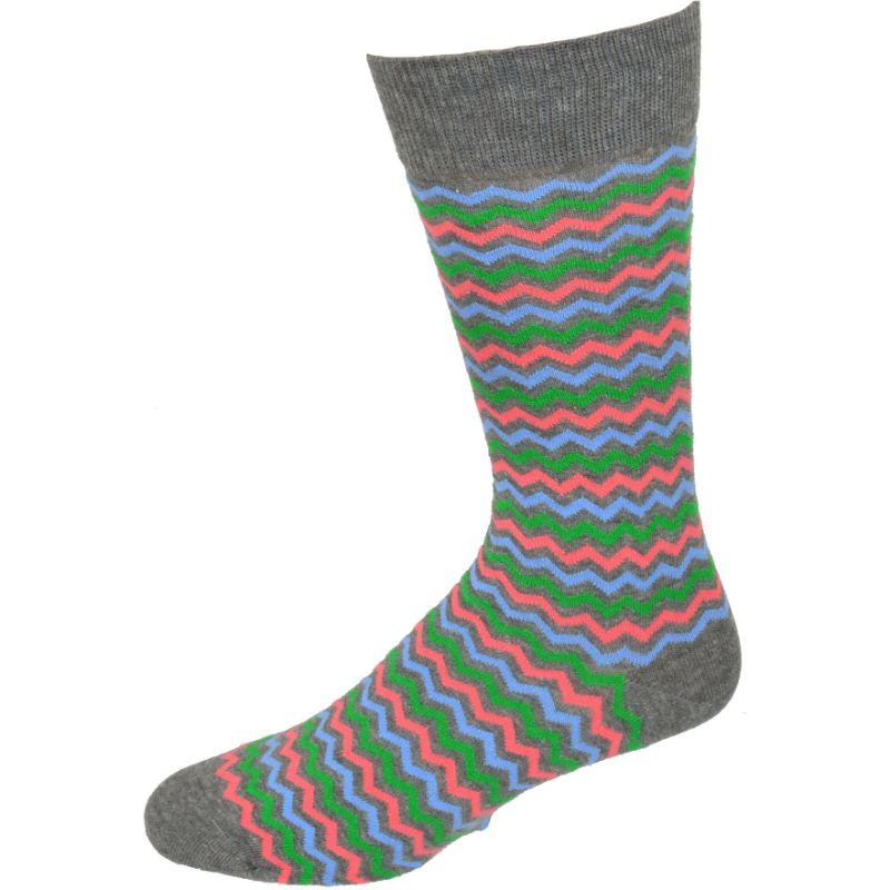 Ocean Wave Pattern Cotton Socks - 3 Pack