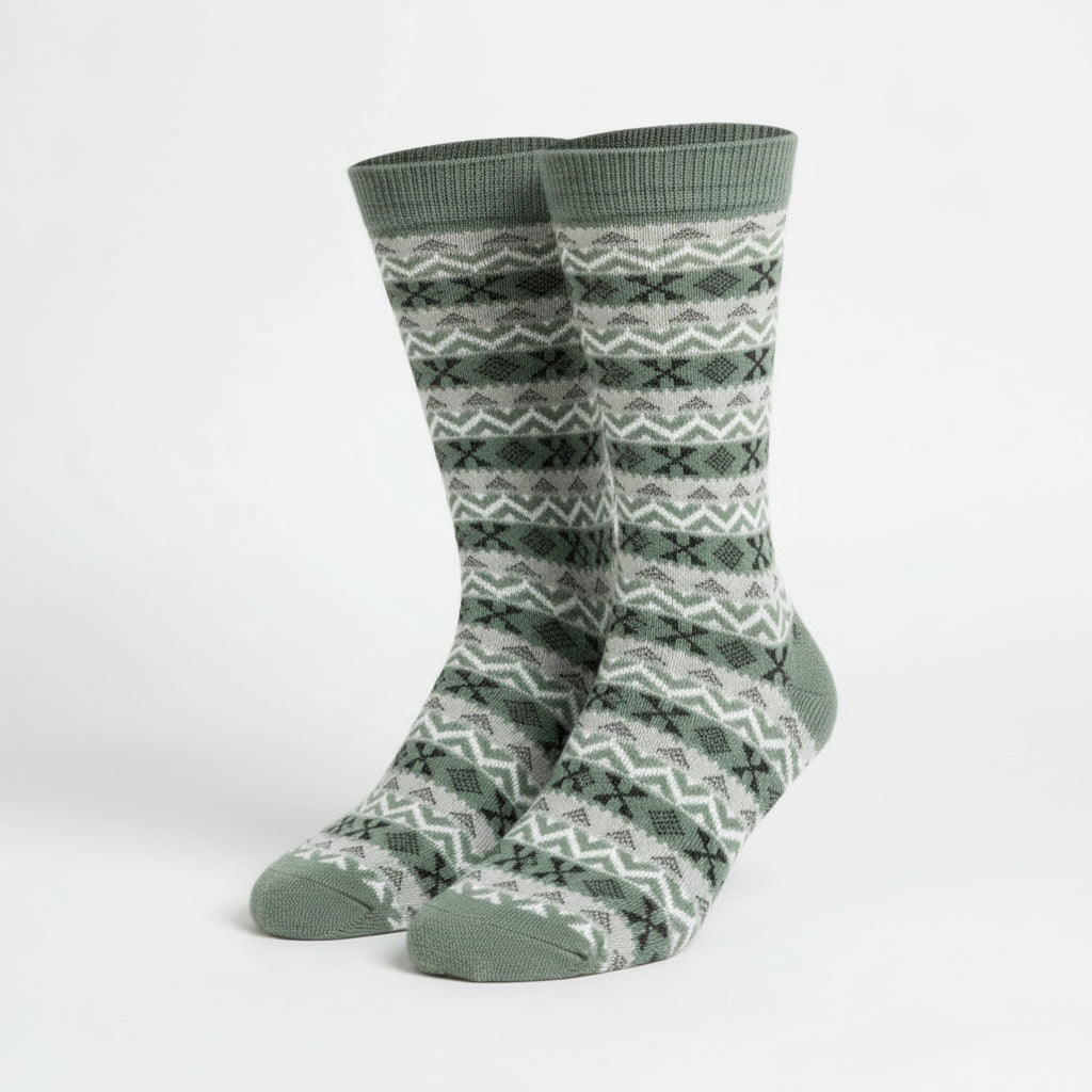 Women's Acrylic Fairisle Crew Socks - 2 Pack
