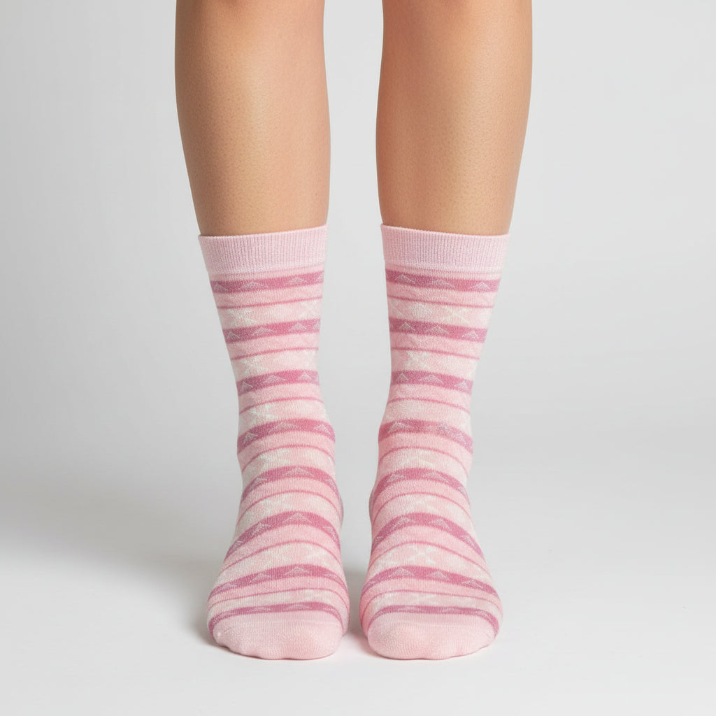 Women's Acrylic Fairisle Crew Socks - 2 Pack