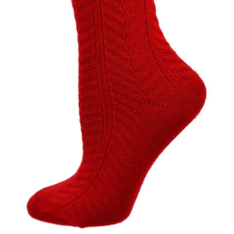 3 Pairs Chevron Pattern Crew Socks