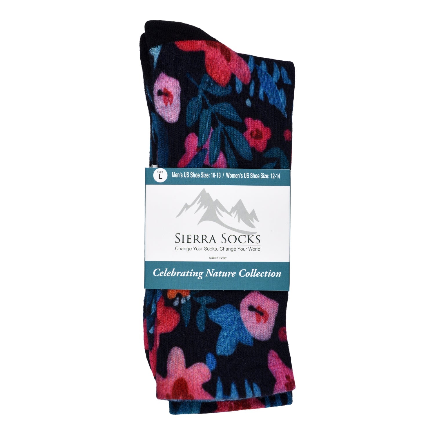 Unisex Flower Patch Pattern Knee High Socks