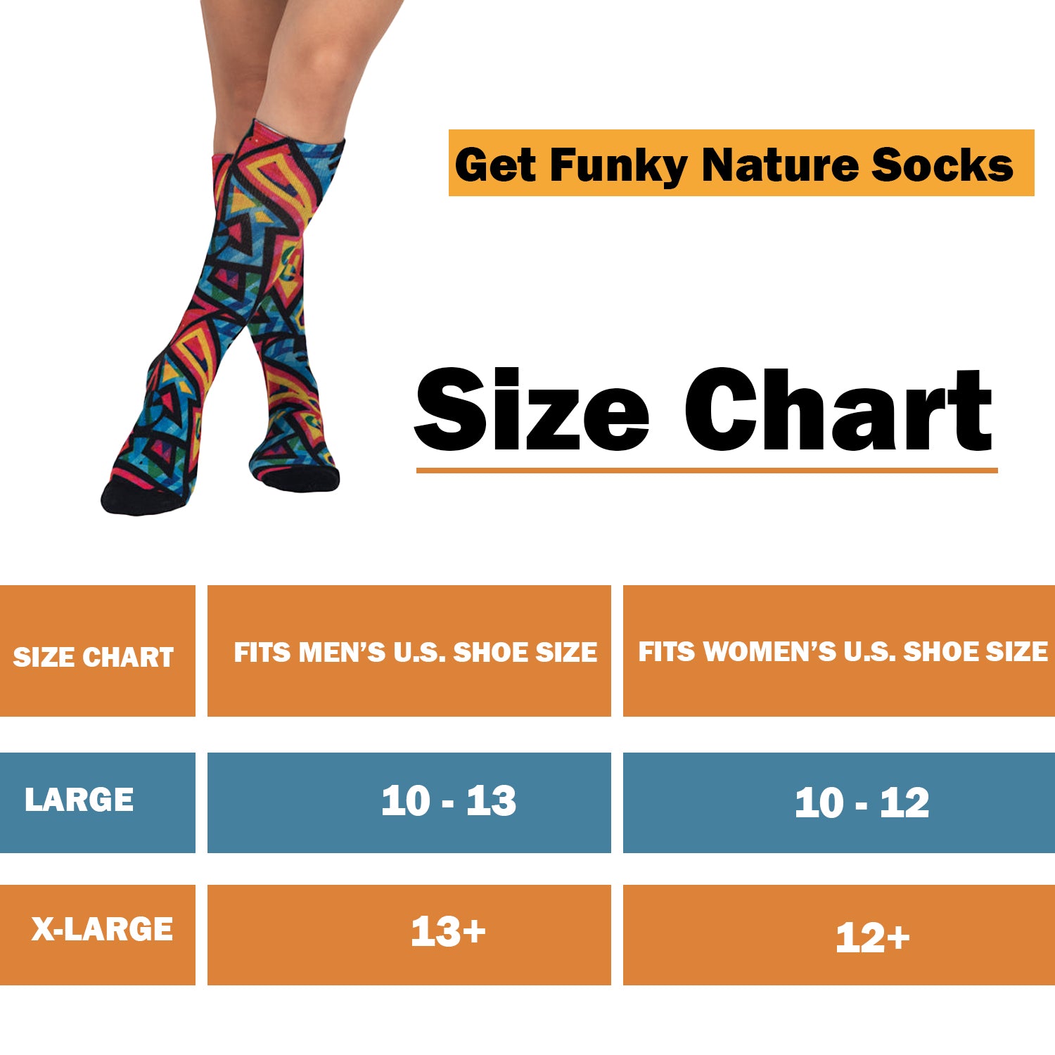 Unisex Get Funky Pattern Knee High Socks