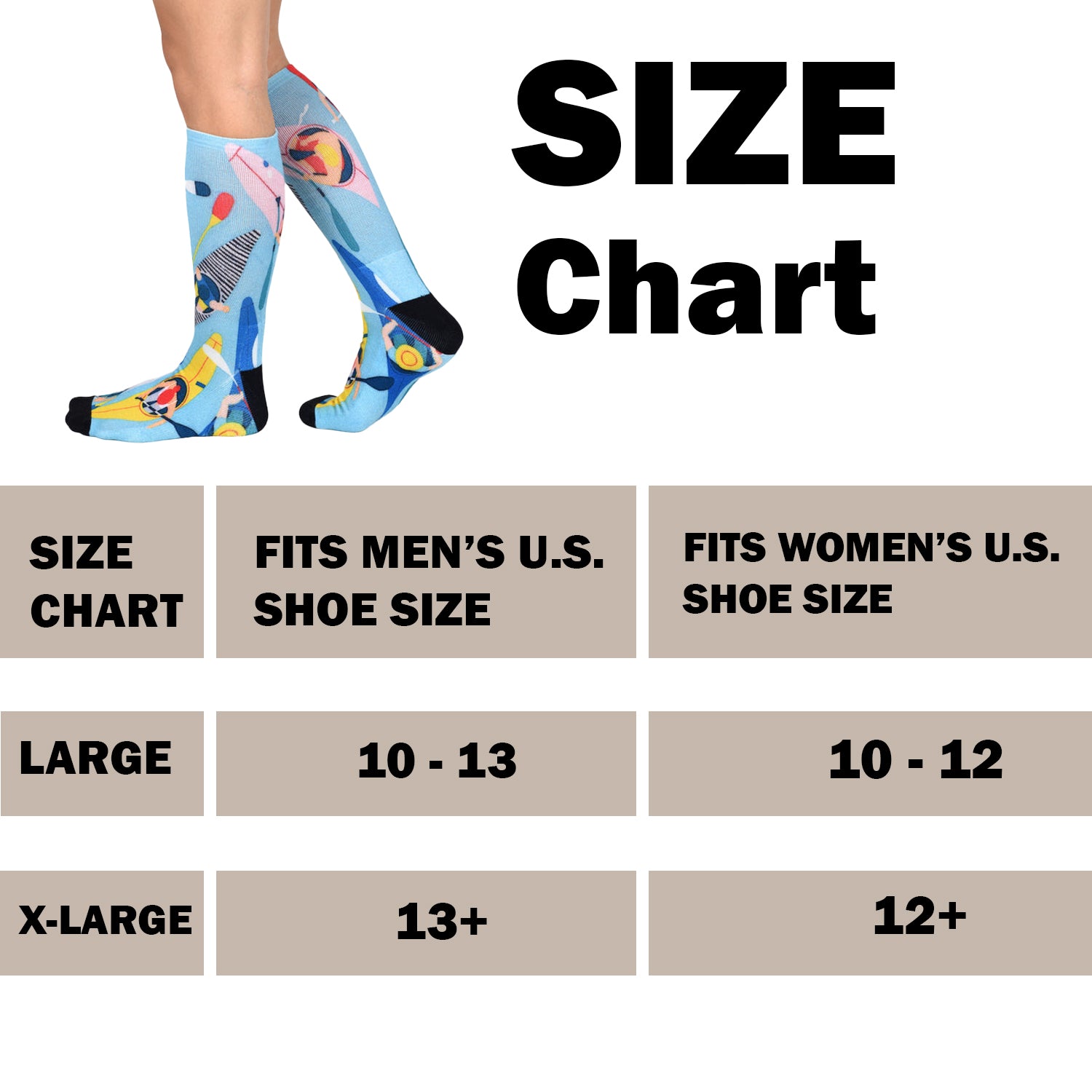 Men & Women's CoolMax Knee-High Socks, Nature Inspired Collection for