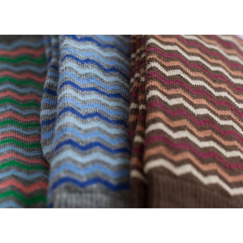 Ocean Wave Pattern Cotton Socks - 3 Pack