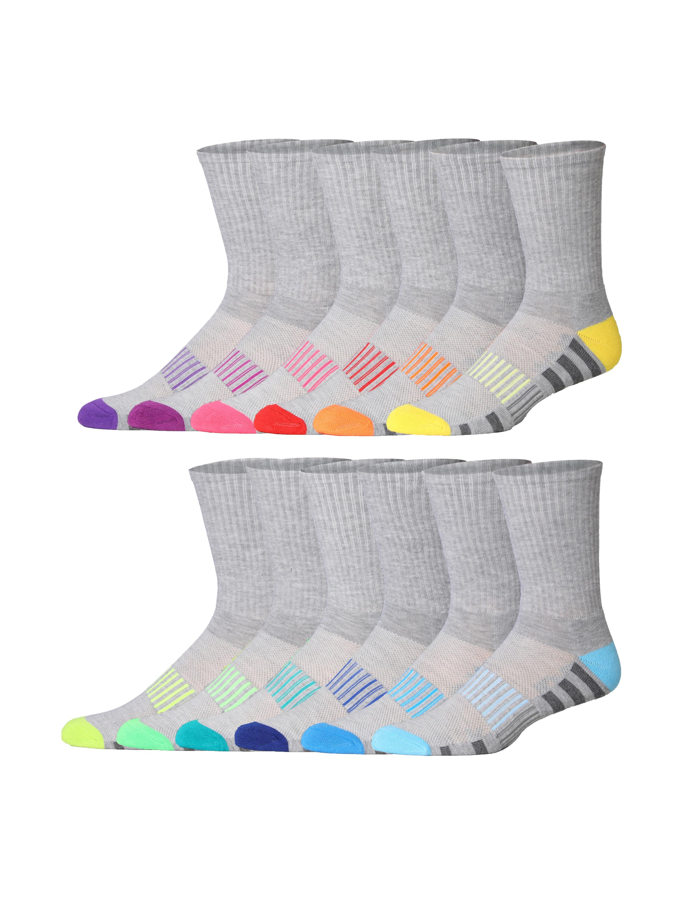 Men's Cushion Running Socks - 12 Pairs