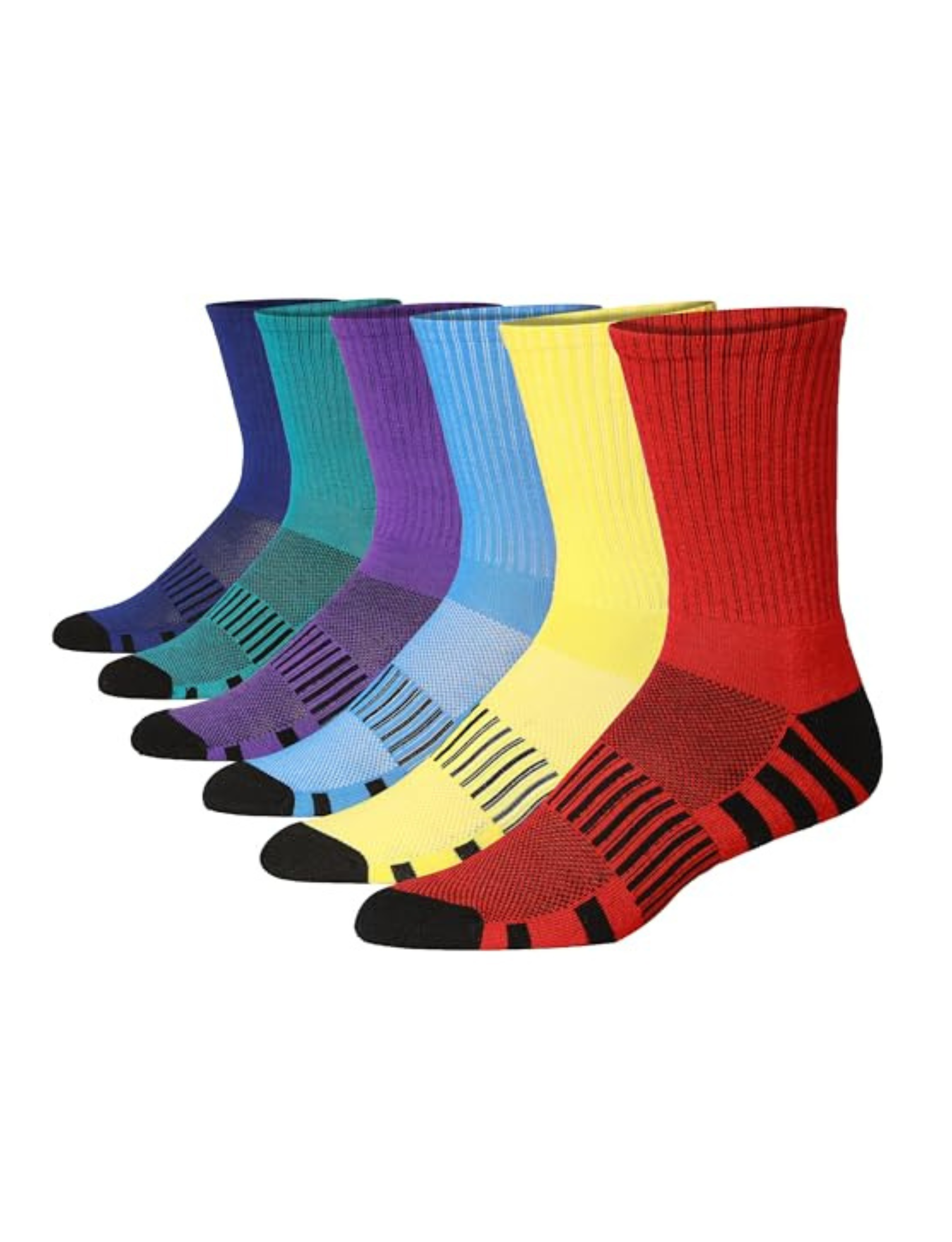 Men's Athletic Cushion Socks - 6 Pairs