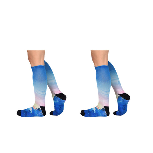 Men & Women's CoolMax Knee-High Socks, Nature Inspired Collection for