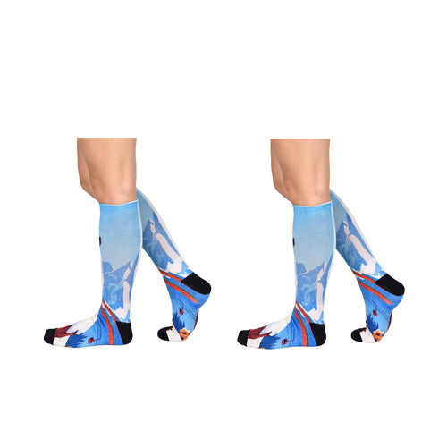 Men & Women's CoolMax Knee-High Socks, Nature Inspired Collection for
