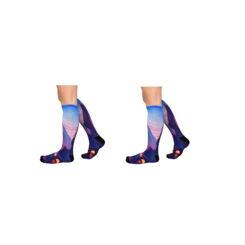Men & Women's CoolMax Knee-High Socks, Nature Inspired Collection for