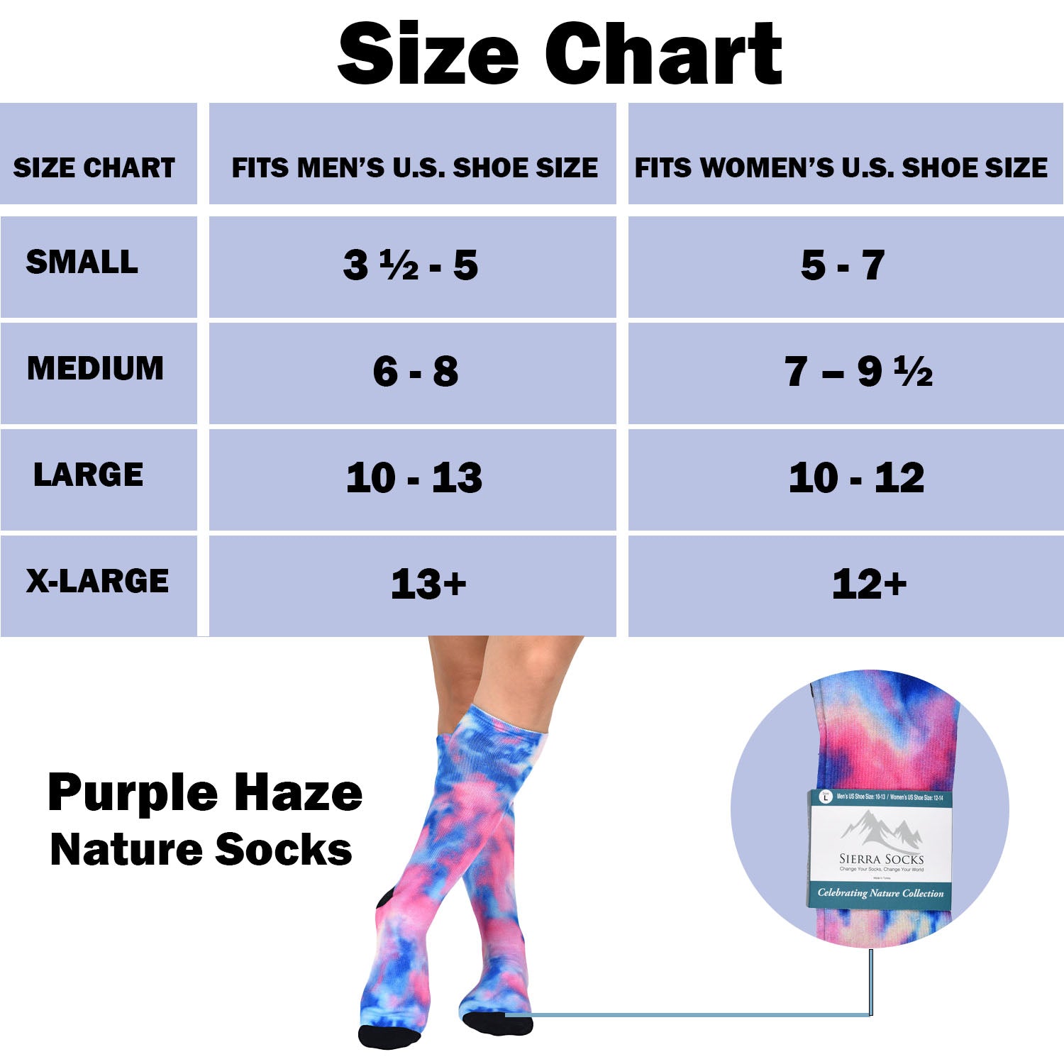 Purple Haze Pattern Knee High Socks