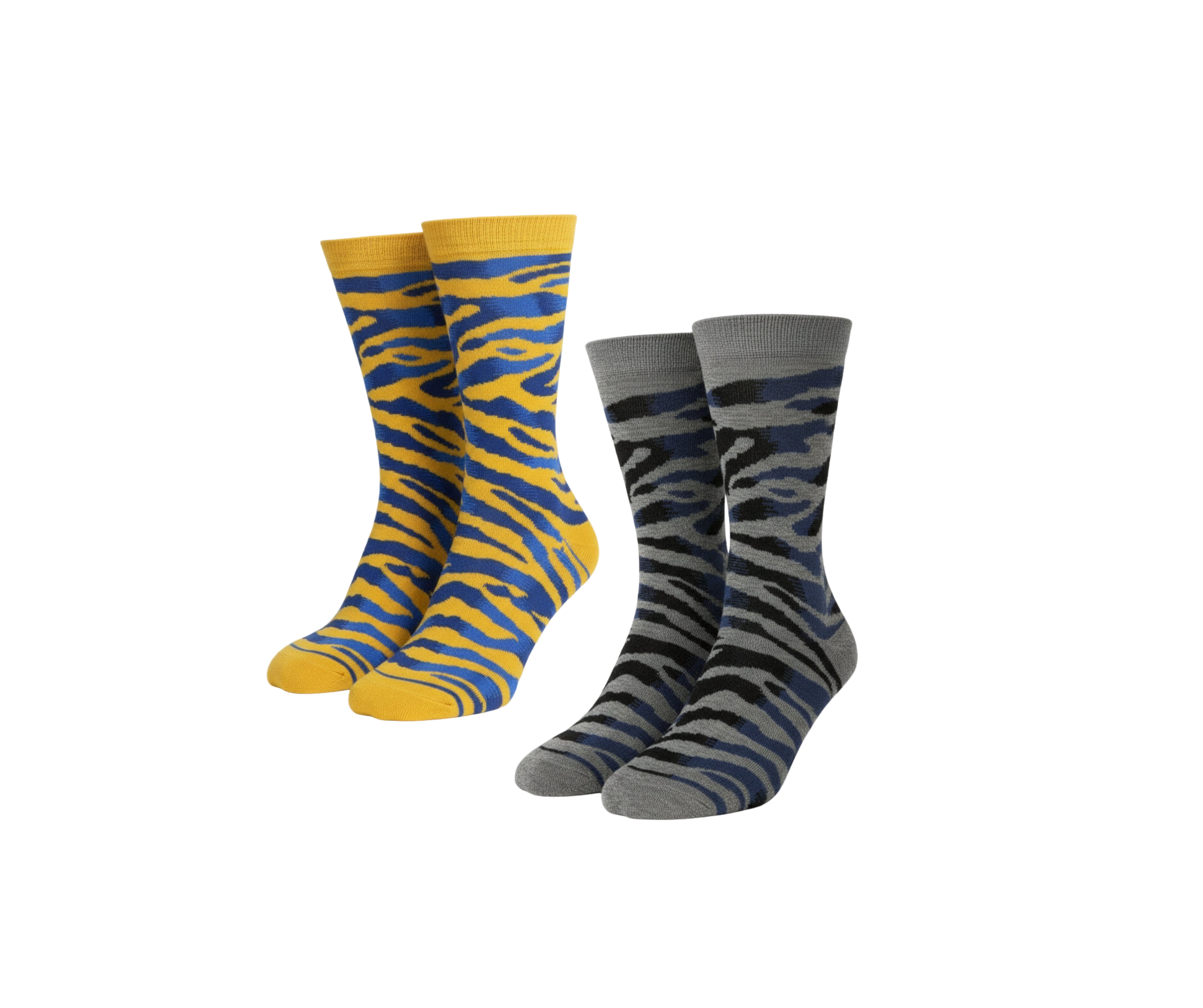 Leopard Pattern Mid Calf Socks - 2 Pack