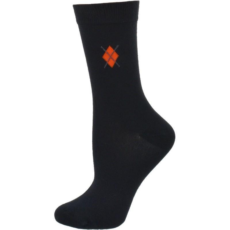 Argyle Pattern Bamboo Crew Socks - 3 Pack