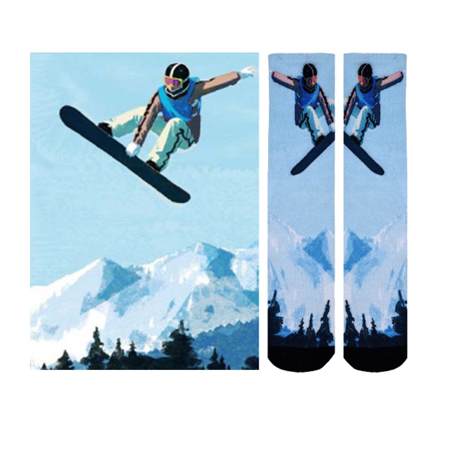 Men & Women's CoolMax Knee-High Socks, Nature Inspired Collection for