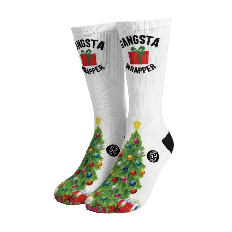 Gangsta Wrapper Design Crew Socks