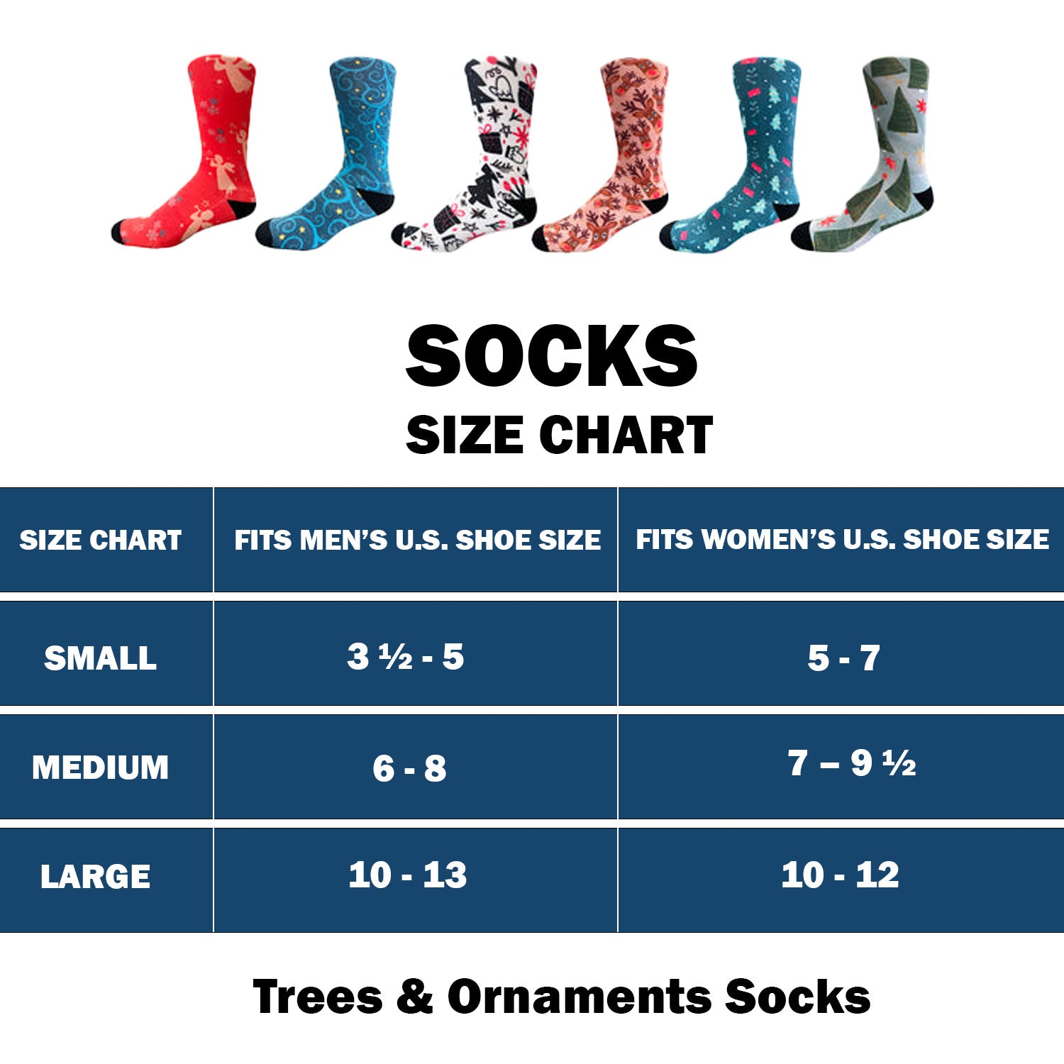 Christmas and Hanukkah Holiday Colorful CoolMax Crew Socks for Men &