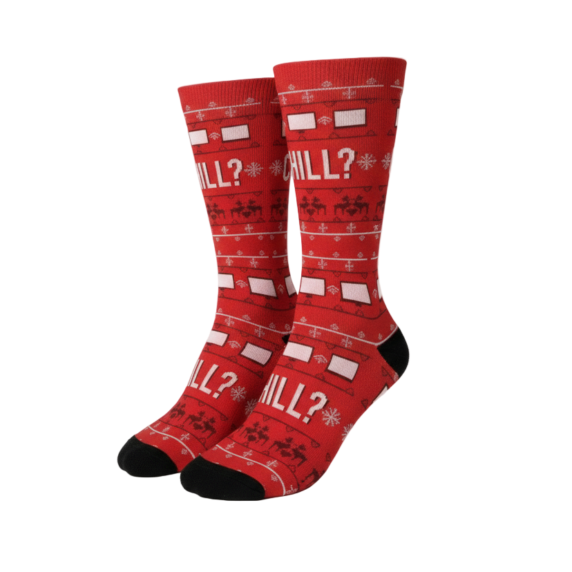 Flex and Chill Design Crew Socks