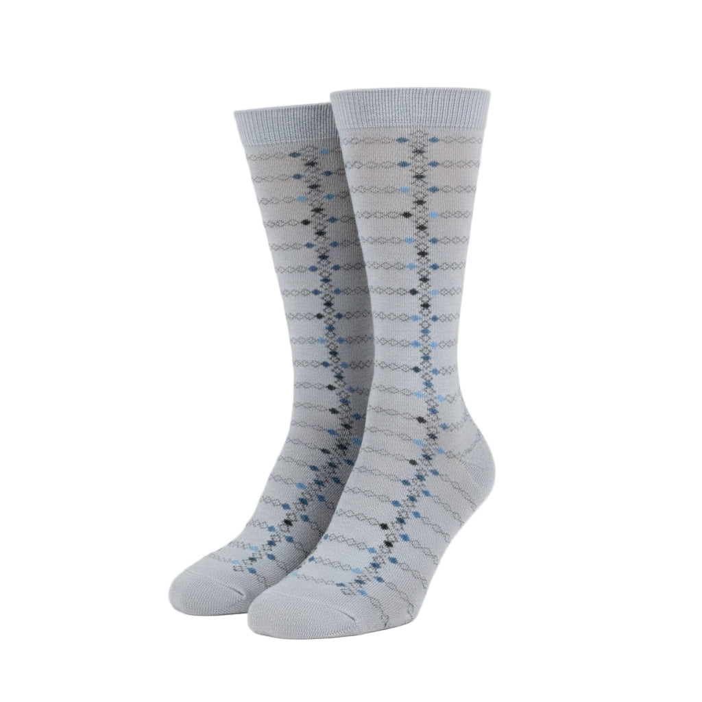 Geometric Pattern Combed Cotton Socks